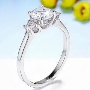 Moissanite ring for woman solitaire ring 💍 Engagement wedding fine Jewelry